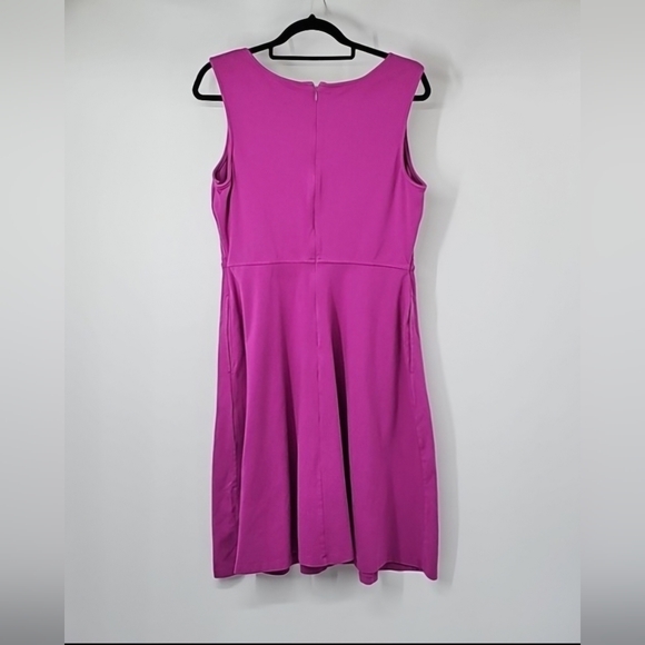 eshakti Pink Throwback 40s Vibe Flirty Fit&Flare Sleeveless Dress Pockets Sz:14 - Picture 9 of 11